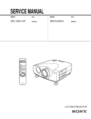 Sony vpl vw11ht service manual cover