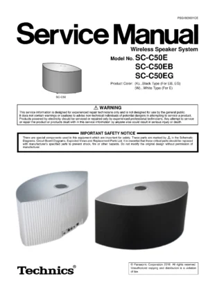 Technics ottava sc c50 service manual cover