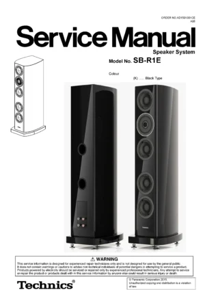 Technics sb r1 service manual cover