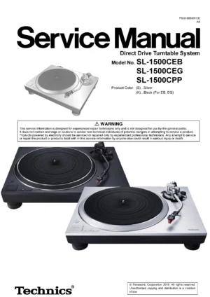 Technics sl 1500c service manual cover