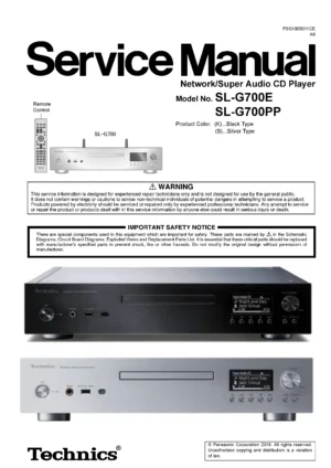 Technics sl g700 service manual cover