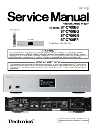 Technics st c700 service manual cover