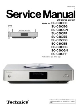 Technics su c500 sc c500 service manual cover