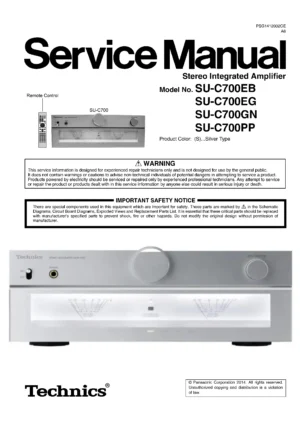 Technics su c700 service manual cover