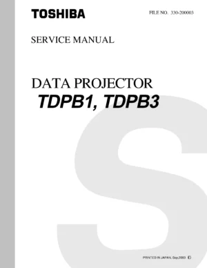 Toshiba tdp b1 b3 service manual cover