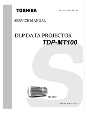 Toshiba tdp mt100 service manual cover