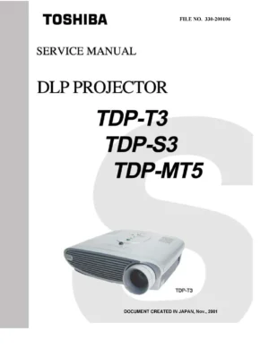 Toshiba tdp mt5 s3 t3 service manual cover