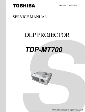 Toshiba tdp mt700 service manual cover