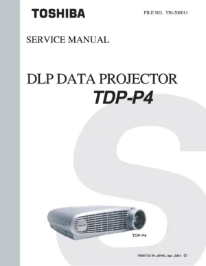 Toshiba tdp p4 service manual cover