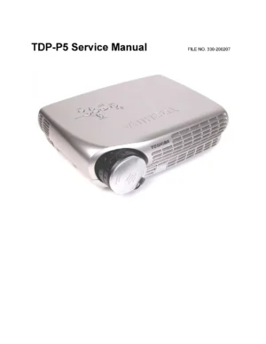 Toshiba tdp p5 service manual cover