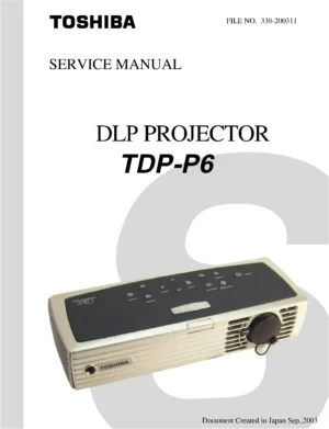 Toshiba tdp p6 service manual cover
