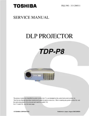 Toshiba tdp p8 service manual cover