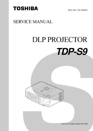 Toshiba tdp s9 service manual cover