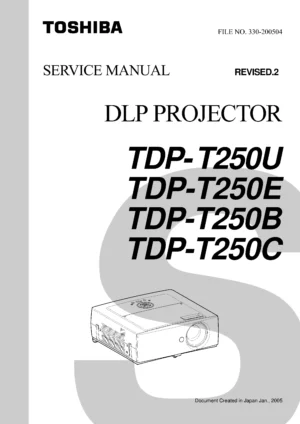 Toshiba tdp t250 service manual cover