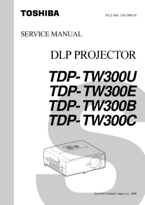 Toshiba tdp tw300 service manual cover