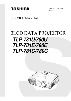 Toshiba tlp 781 780 service manual cover