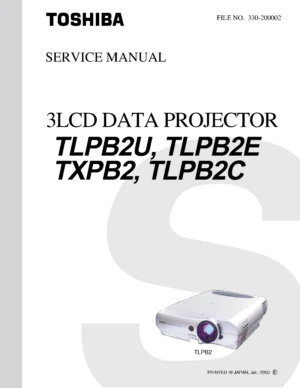 Toshiba tlp b2u b2e b2c txp b2 service manual cover