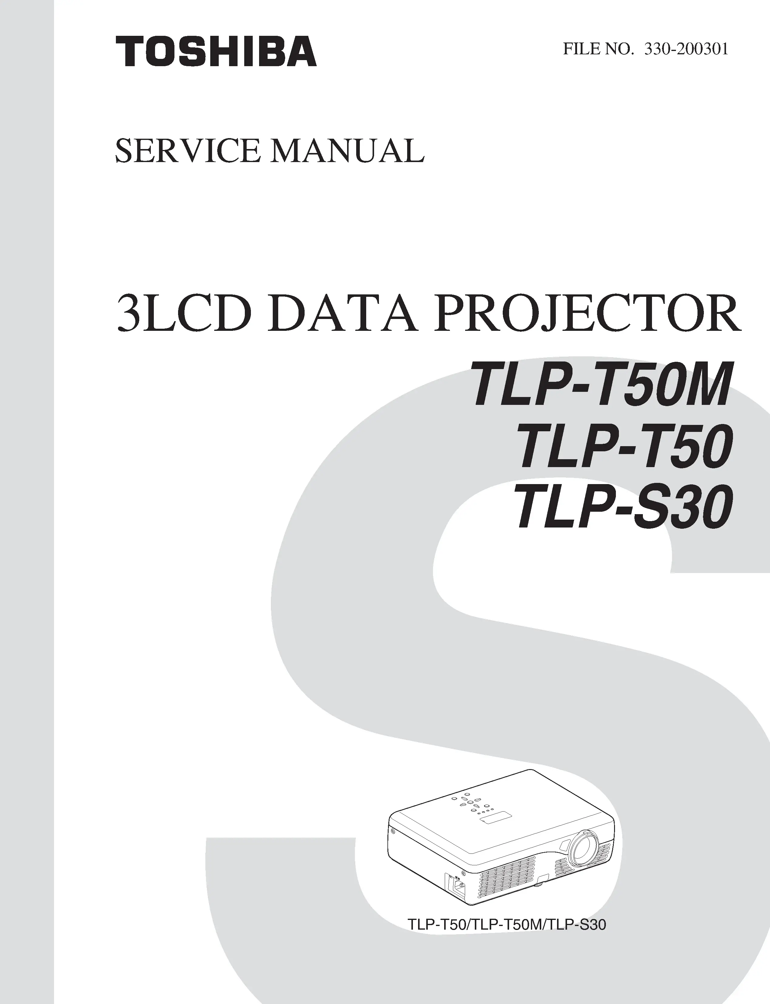 Toshiba tlp s30 t50 t50m service manual cover
