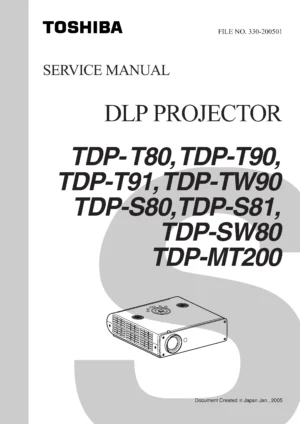 Toshinba tdp mt200 service manual cover
