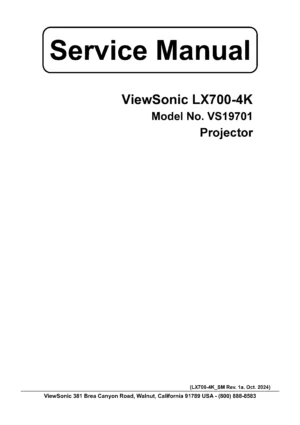 Viewsonic lx700 4k service manual cover