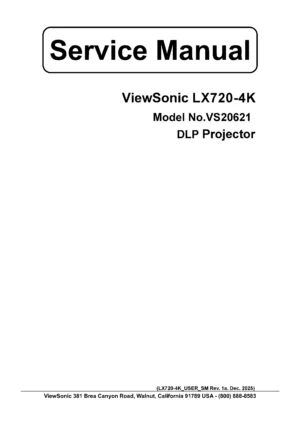 Viewsonic lx720 4k service manual cover