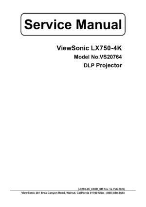 Viewsonic lx750 4k service manual cover