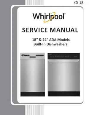 Whilrpool build in dishwasher 18 24 inch service manual