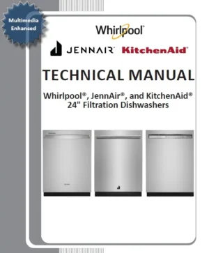Whirlpool jennair kitchenaid dishwashers 24 inch filtration service manual cover