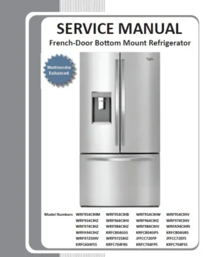 Whirlpool kitchenaid jennair french door refrigerator 2019 service manual cover