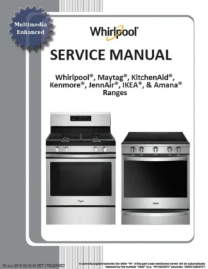 Whirlpool maytag amana ikea ranges 2019 service manual cover