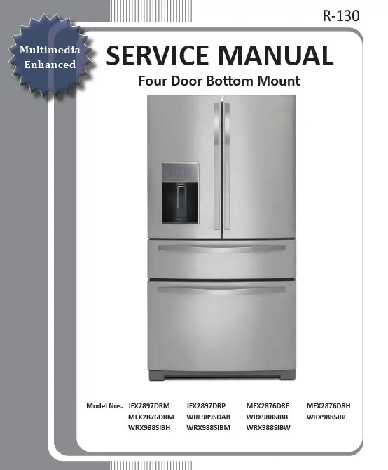 Whirlpool maytag jennair french door refrigerator 2019 service manual cover