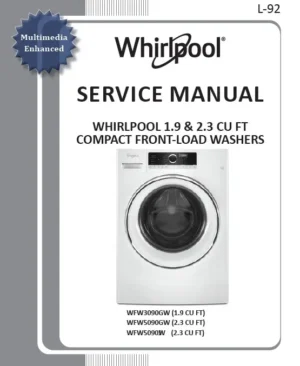 Whirlpool wfw3090gw wfw5090gw wfw5090jw service manual cover