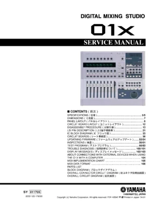 Yamaha 01x service manual cover