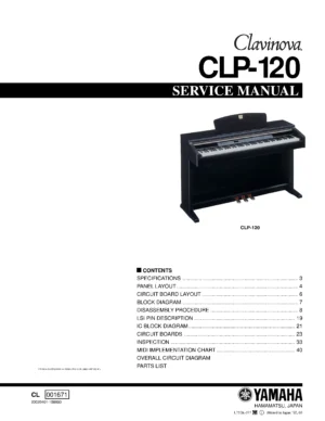Yamaha clavinova clp 120 service manual cover