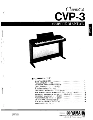 Yamaha clavinova cvp 3 service manual cover