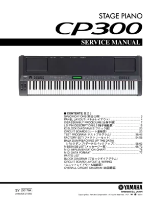 Yamaha cp300 stage service manual cover