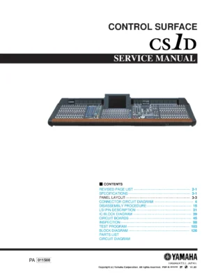 Yamaha cs1d service manual cover