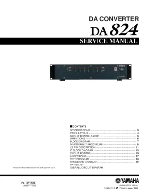 Yamaha da824 da service manual cover