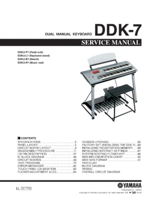 Yamaha ddk 7 service manual cover
