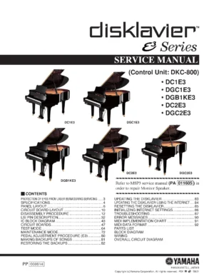 Yamaha disklavier dc2e3 dgc2e3 service manual cover