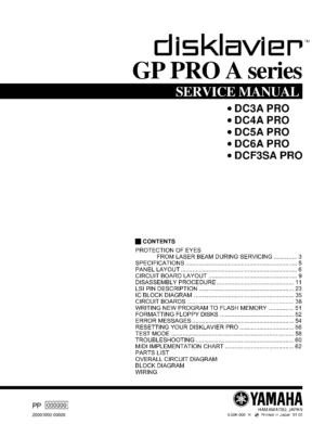 Yamaha disklavier gp pro a series service manual cover