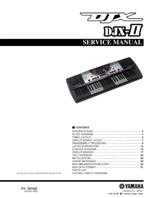 Yamaha djx ii 2 service manual cover