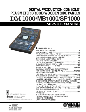 Yamaha dm1000 mb1000 sp1000 service manual cover