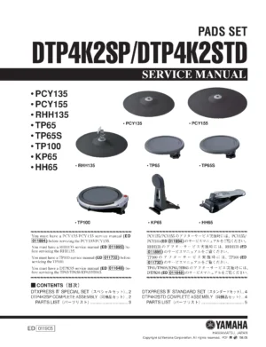 Yamaha dtp4k2sp dtp4k2std service manual cover