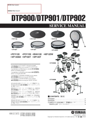 Yamaha dtp900 dtp901 dtp902 service manual cover