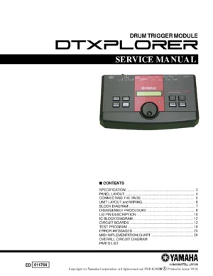 Yamaha dtxplorer service manual cover