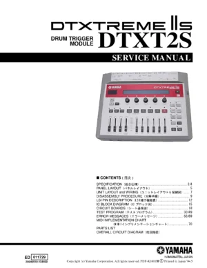 Yamaha dtxtreme iis service manual cover
