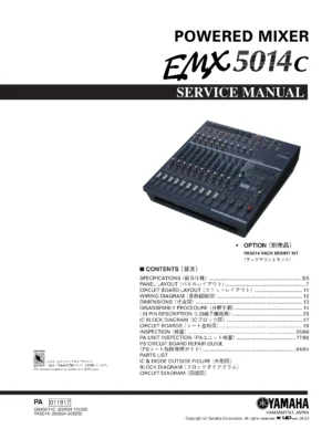 Yamaha emx5014c service manual cover