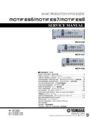 Yamaha es6 es7 es8 service manual cover