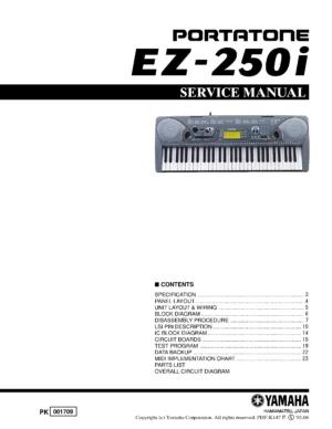 Yamaha ez 250i service manual cover